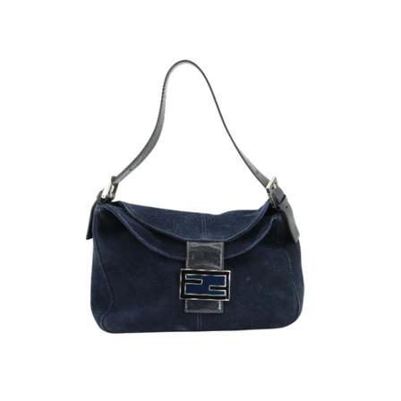 Fendi Vintage, Pre-owned Shoulder Bag Blauw, Dames, Maat:ONE Size,suede