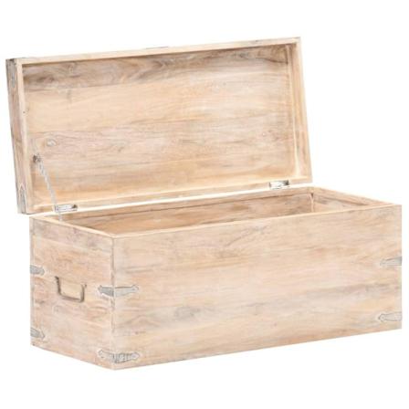 Vidaxl Kista 90x40x40 Cm Massivt Akaciaträ Brun