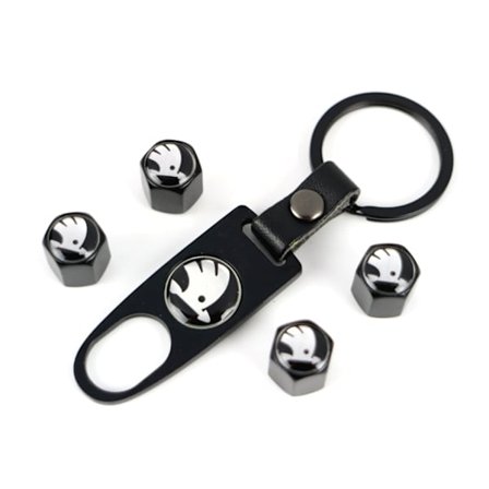 Ventilhattar Skoda 4st + nyckelring styling i exklusivt set