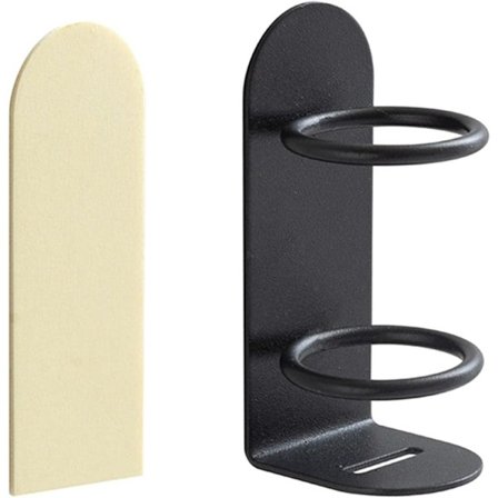2-pack Elektrisk Tandborsthållare (Svart), Väggmonterad Metall