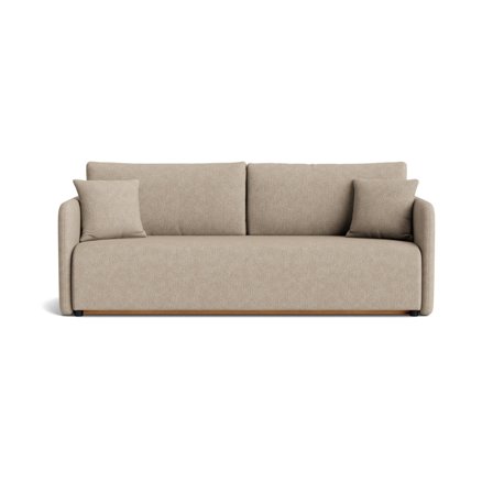 Firenze 3-Sitzer-Schlafsofa mit praktischem Stauraum, Aragon Grau/beige, modernes Design, komfortable Bettfunktion für tägliche Entspannung