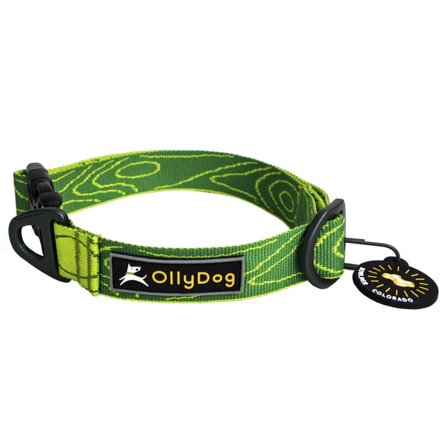 OllyDog Rescue Collar Large Dog Harnesses & Dog Collars Green Large