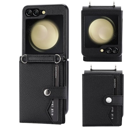 Samsung Galaxy Z Flip 6 Fodral med Kortförvaring & Justerbar Rem