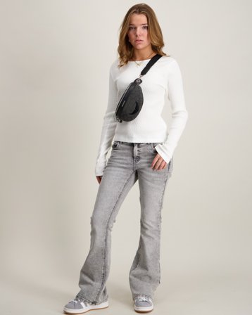 LMTD NLFNINUSA LS O-NECK S TOP Hvit Genser Jente - Kids Brand Store