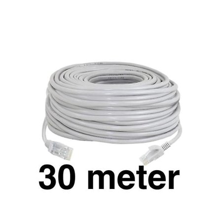 30m - Verkkokaapeli - Cat5e - Internet-kaapeli Harmaa