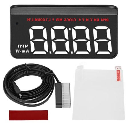 Universal OBDII HUD Display Overspeed Alarm Head Up Vindusprosjektor Bil Vanntemperaturmåler