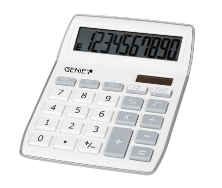GENIE 840S 10 Digit Desktop Calculator Silver - 12262