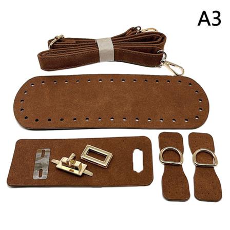 1 Set Handgjord Handväska Väska Set Läderväska Botten Med Hardwar