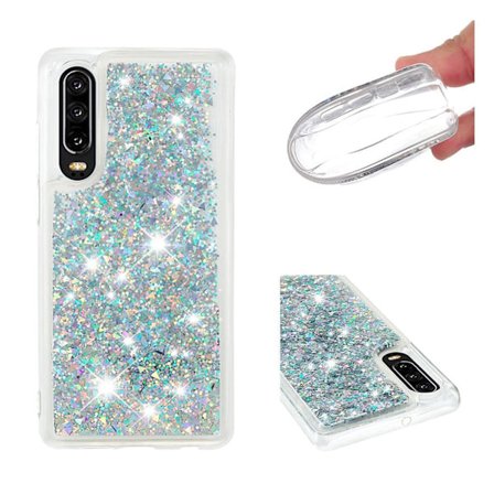 Huawei P30 Dynaaminen juoksuhiekka suojakotelo - Hopea