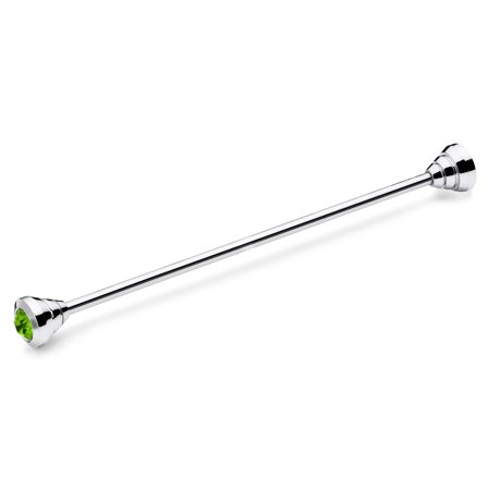 Épingle de col de chemise argentée avec zircone verte pour hommes - Épingles de cols de chemises - pour Hommes - Trendhim