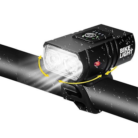 Kraftfuld T6 Cykellampe - 1000 Lumen LED Forlygte til Cykling, USB Opladbar