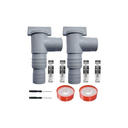 Pool Vedligeholdelses-/Afspærringsventil 32/38 mm Slangekobling til Overjordisk Pool og Poolpumpe (Pakke med 2)