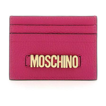 Moschino, Logo card holder Różowy, Kobieta, Rozmiar: ONE Size