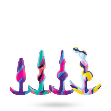 Colorful Silicone Butt Plug Training Set - NMC