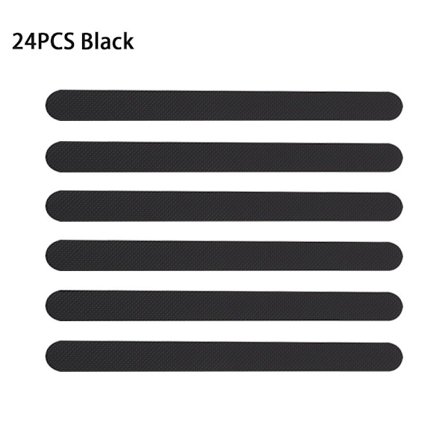 24PCS Anti-Slip Strips Bath Safety Strips BLACK LONG STRIP