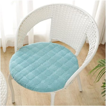 Tjock plysch rund kudde avtagbar tvättbar rotting stol kudde stol kudde rund pall stol kudde färg-