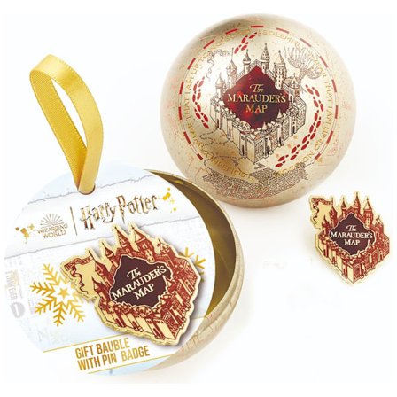 Harry Potter Julekugle Marauders Map med Pin