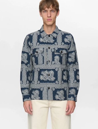 Anerkjendt Akoscar Flower Overshirt - Navy - L