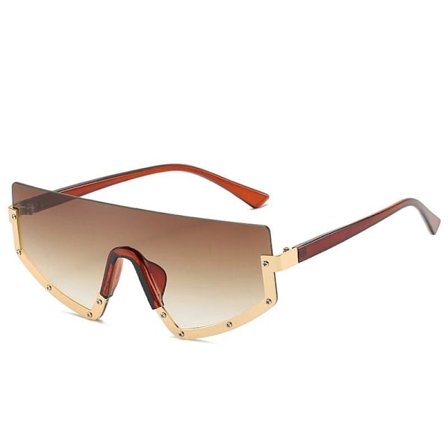 Sporty solbriller dame kule innfatninger rett metall vanntette