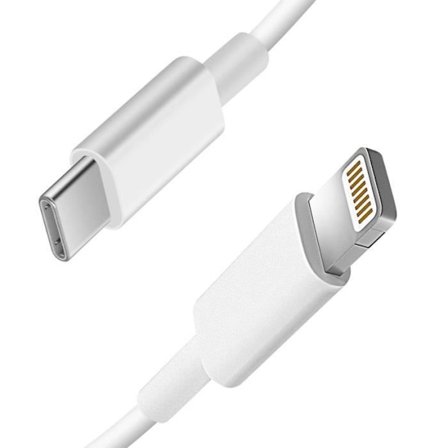 USB-C till Lightning-kabel - Power Delivery - 2m - Snabbladdning - Kompatibel med iPhone - Vit