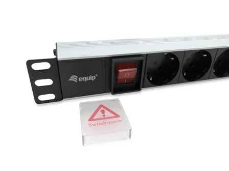 Equip PWR STRIP 8BAY CEE7/4 W/SWITCH 1.8M CBL ALUMINIUM 19IN CABL