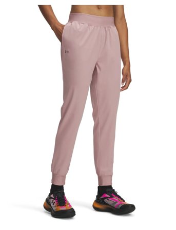 Under Armour Ua Rival Hi Rise Woven Pant - Pink - L