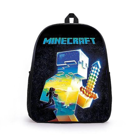 Minecraft Print Ryggsäck Stor kapacitet högkvalitativ ryggsäck