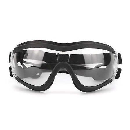 Starlight-pet Goggles Hundetilbehør Transparente Briller Vandtætte Vindtætte Snebeskyttende UV Store Hunde Briller, Transparente, 21,5cm