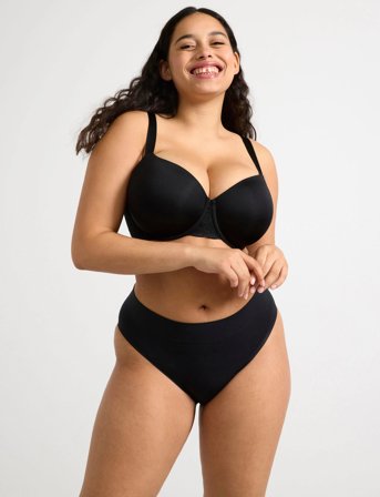 Lindex Bra Vejde Shiny Micro - Black - D x 70