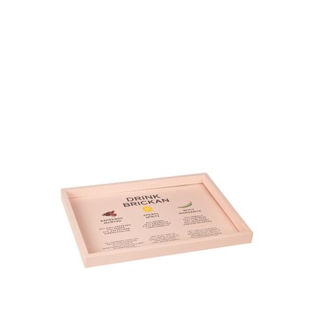 Träbricka “Drinkbrickan” 25 x 35 cm rosa | Different Design