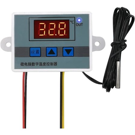 XH-W3002 110V-220V -50~110°C Digitalt display temperaturstyringsswitch Akvarium Inkubator Temperaturregulator med 1 meter vandtæt sonde