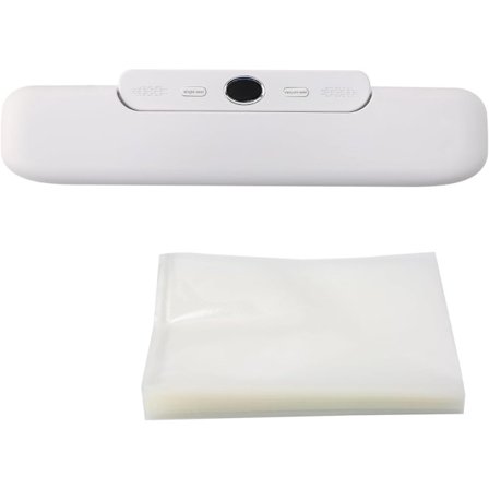 ING Vakuum Pakkemaskine til Mad med 50 Vakuumposer, Madpakkemaskine, Automatisk Vakuum Pakkemaskine til Køkken