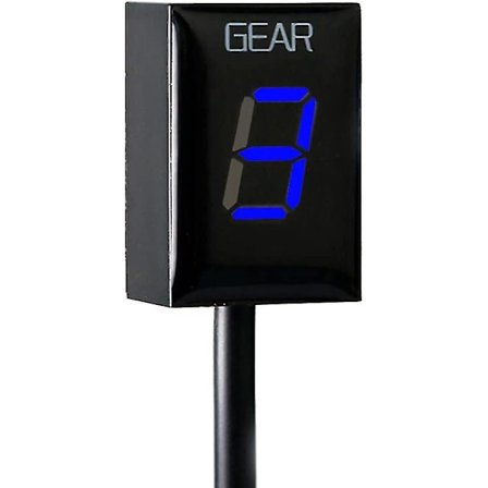 Gearindikator til Yamaha Motorcykel Vandtæt LED Display ECU Stik (Blå)