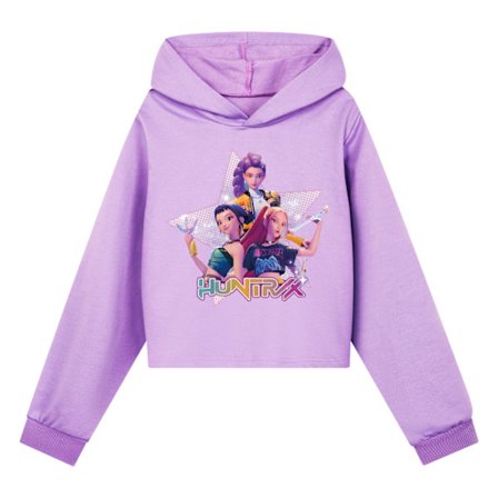 Kpop Demon Hunters Tjejers Cropped Hoodie