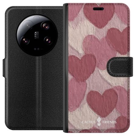 Yhteensopiva Lompakkokotelo Xiaomi Xiaomi 13 Ultra Cactus and Friends - Blush Paper Hearts