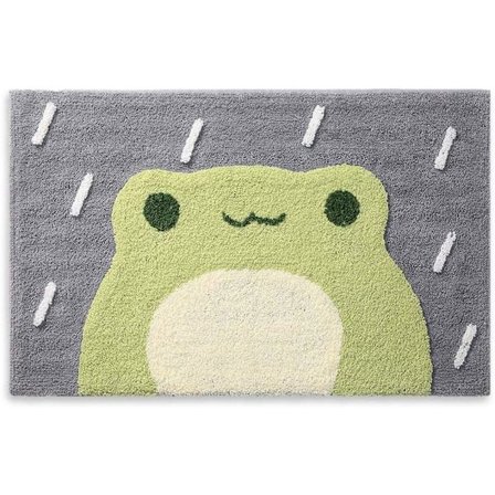 Kylpyhuoneen matot, imukykyiset ja liukuesteiset, sammakon kuvio, 15,7x23,6 tuumaa