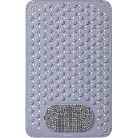 Skridsikker bademåtte med anti-skimmel, 70x36 cm, skridsikre bademåtter til indersiden af badekar, stærke sugekopper og komfortabel fodmassagezone, 