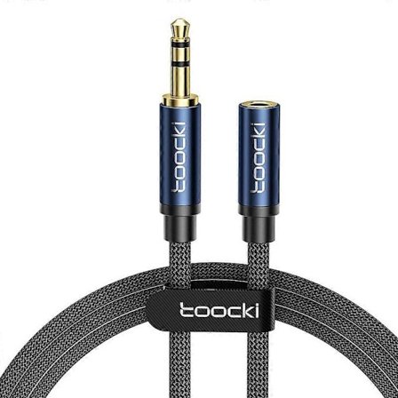 TOOCKI TQ-YP06 2m 3.5mm Han til Hun Aux Adapterkabel Stereo Forlængerledning til Hovedtelefoner Headset