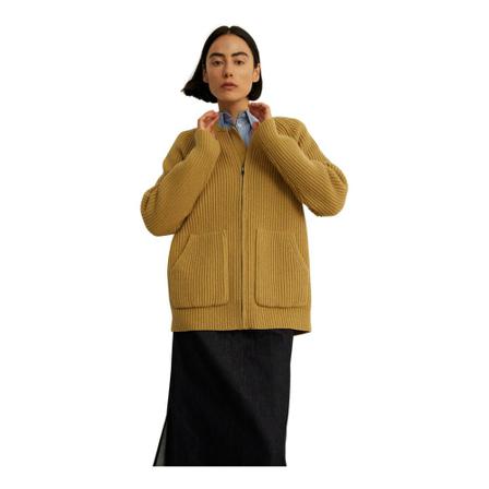 Rue Blanche Shep Rib Frakke 22h Cardigan Gul, Dame Cardigans