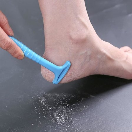 Foot Heel Callus Remover Fötter Borttagning av död hud Hudvårdsverktyg Plast Bärbar Pedikyr Rasp, Blå