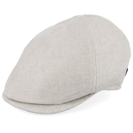 MJM Hats - Beige flatcap Casquette - Broker 41 Organic Hemp/Linen Sand Flat Cap @ Hatstore