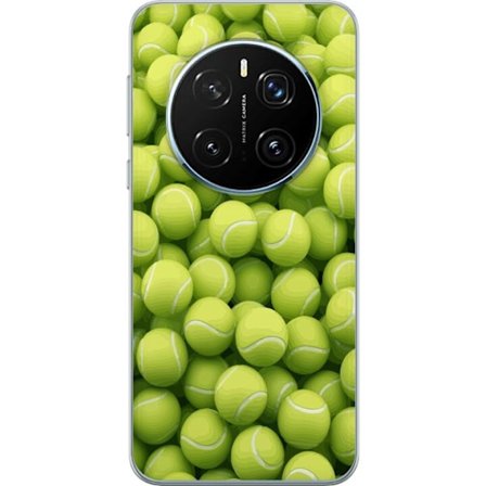 Kompatibelt Mobildeksel til Honor Honor Magic7 Pro Mønster av grønne tennisballer i høy detalj, sporty motiv med repetisjonstekstur og sterke farge