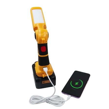 12W 14.4V-18V Bärbar LED Varningslampa Arbetslampa Utomhusbelysning för Elverktyg 18V Litiumbatteri