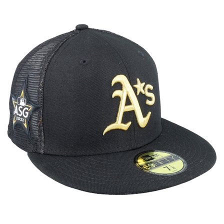 New Era - MLB Preto fitted Boné - Oakland Athletics MLB All Star Game 59FIFTY Black Mesh Fitted @ Hatstore