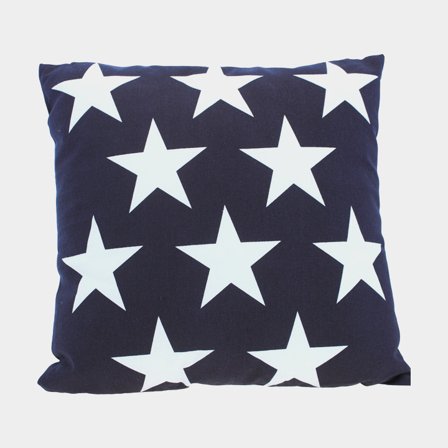 Merellinen koristetyyny Pienet tähdet, 40 x 40 cm, laivastonsininen