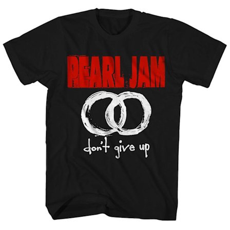 Pearl Jam T Shirt Ge inte upp Överlappande Circles Band Logotyp Pearl Jam Shirt