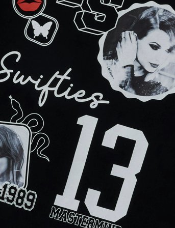 name it Nkffeyre Tswift Ss Nreg Top Sky - Black - 116