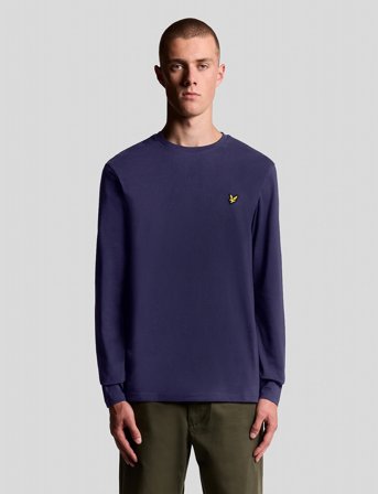 Lyle & Scott Plain L/S T-Shirt - Blue - L