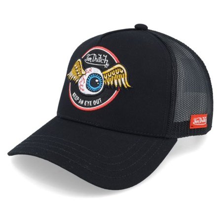 Von Dutch - Svart trucker Keps - Flying Eye Black Trucker @ Hatstore