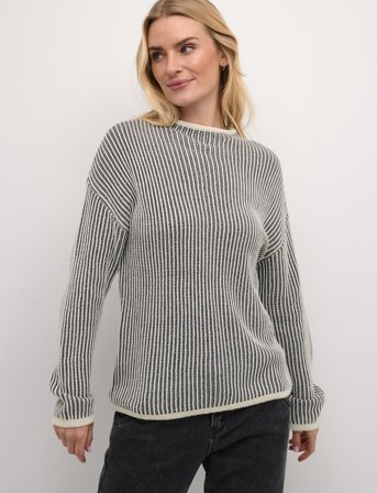 Cream Crsoffie Knit Pullover - Beige - S